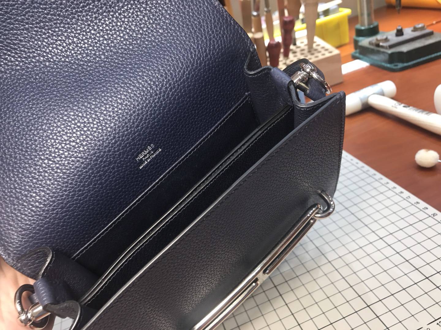 猪鼻子包 Roulis HERMES 爱马仕 cc88 石墨黑 石墨灰 黑灰色 graphite 配全套专柜原版包装