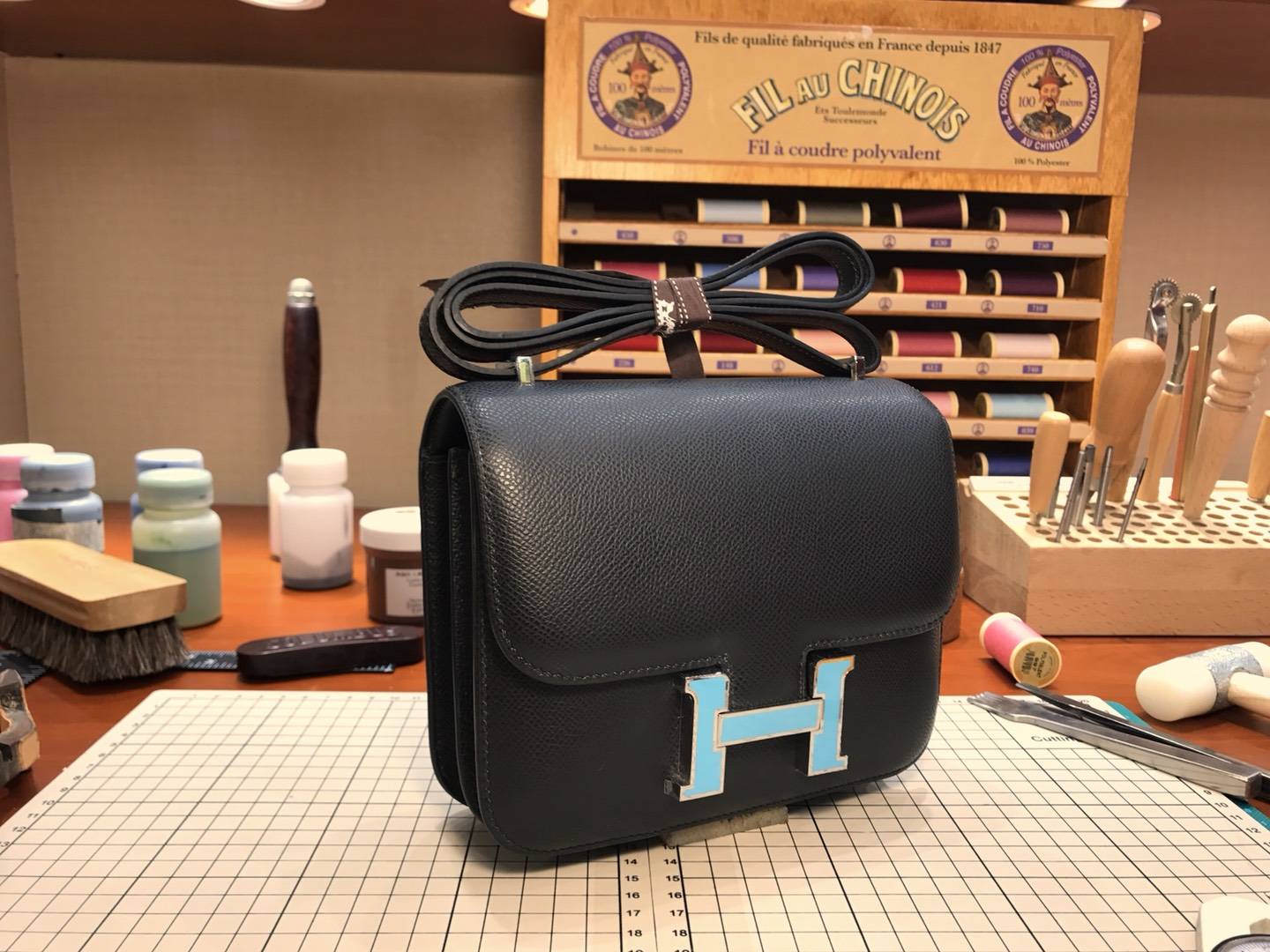 HERMES 爱马仕 空姐包 Constance  BLACK 黑色 配全套专柜原版包装