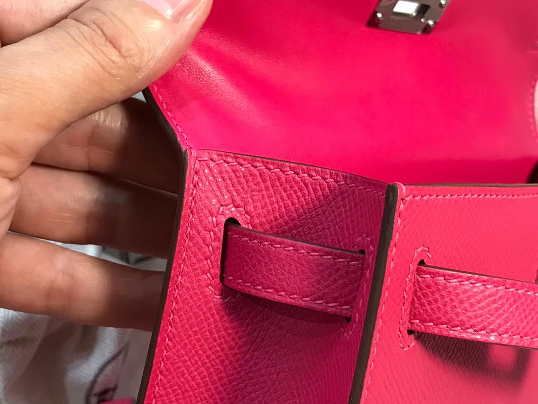 HERMES 爱马仕 Mini Kelly || 20cm Epsom 糖果玫红 E5
