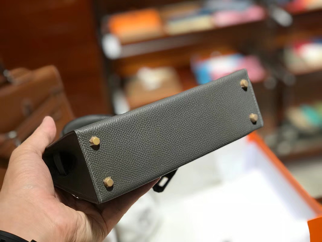 HERMES 爱马仕 Mini Kelly || 20cm Epsom 8F 锡器灰 Etain