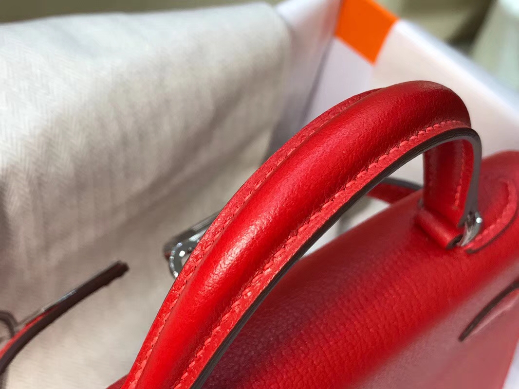 HERMES 爱马仕 Mini Kelly || 20cm 山羊皮 Q5 国旗红 Rouge Casaque
