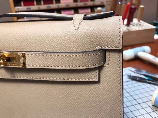 HERMES 爱马仕 迷你凯莉 MiniKelly S2 风衣灰 Trench 配全套专柜原版包装
