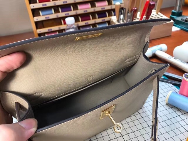 HERMES 爱马仕 迷你凯莉 MiniKelly S2 风衣灰 Trench 配全套专柜原版包装