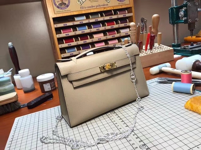HERMES 爱马仕 迷你凯莉 MiniKelly S2 风衣灰 Trench 配全套专柜原版包装
