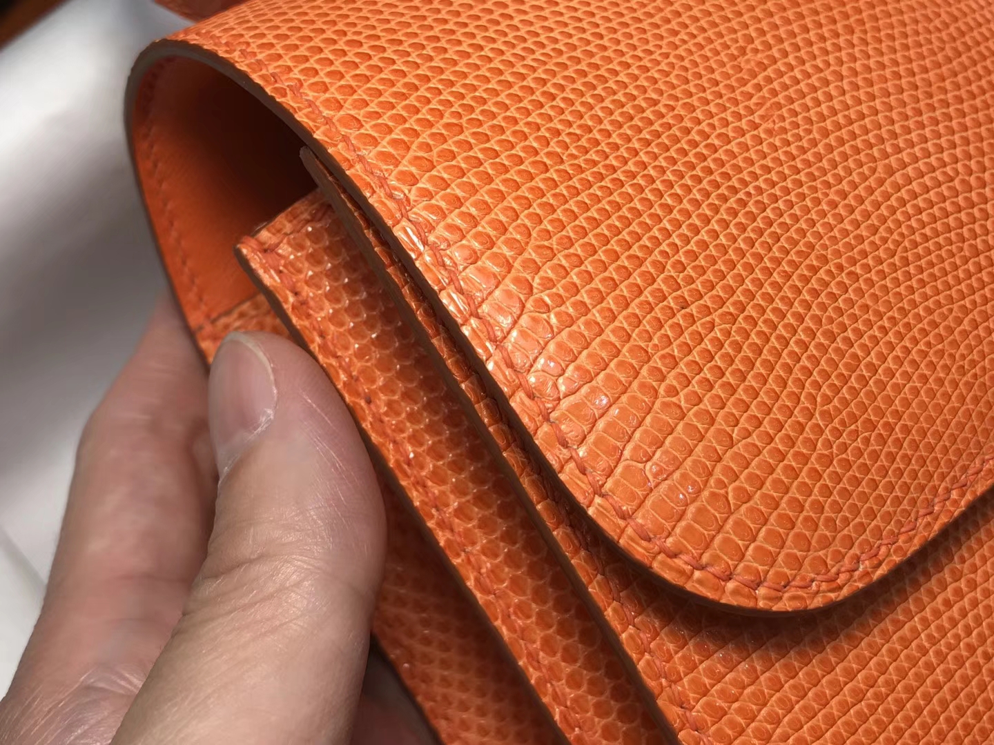 Hermes 爱马仕 空姐包 Constance 蜥蜴皮 CK93 经典橙色 Orange  定制15-20天发货 配全套专柜原版包装