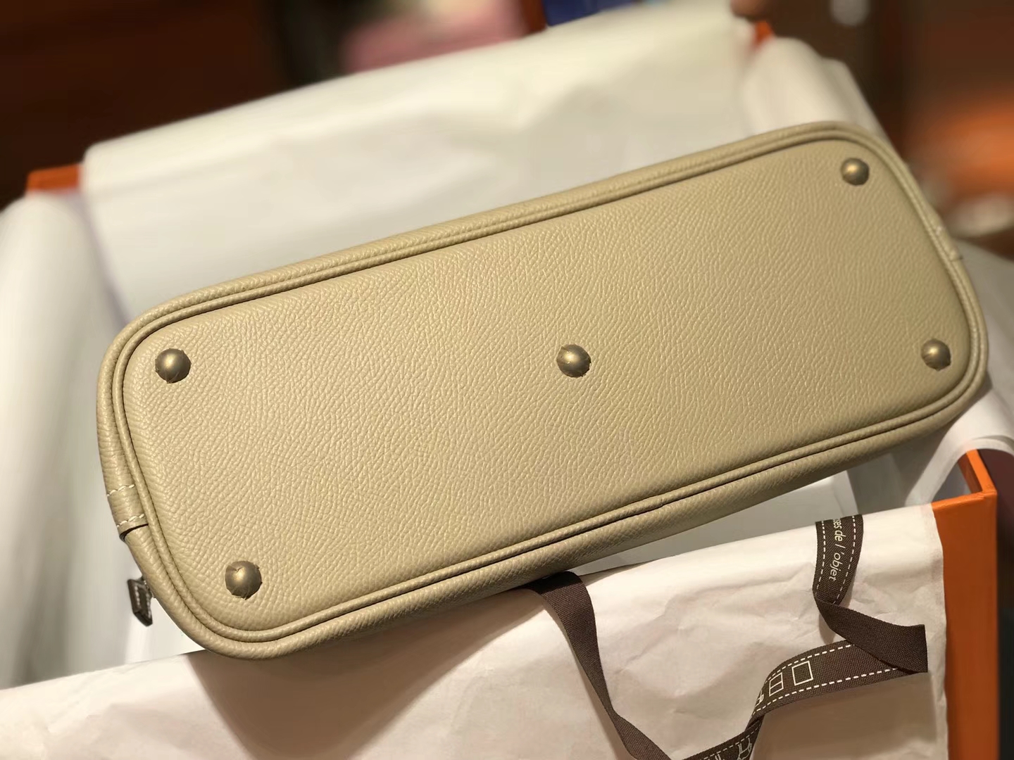 Hermes 爱马仕 Bolide Epsom皮 风衣灰 27cm 可接受定制