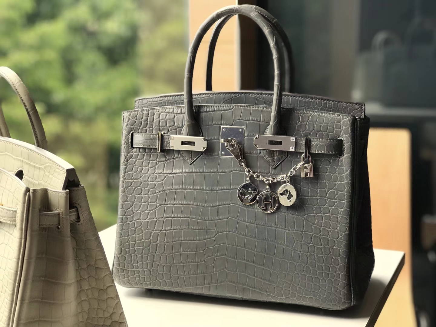HERMES 爱马仕 Birkin 30CM cc88 石墨黑 石墨灰 黑灰色 graphite 配全套专柜原版包装
