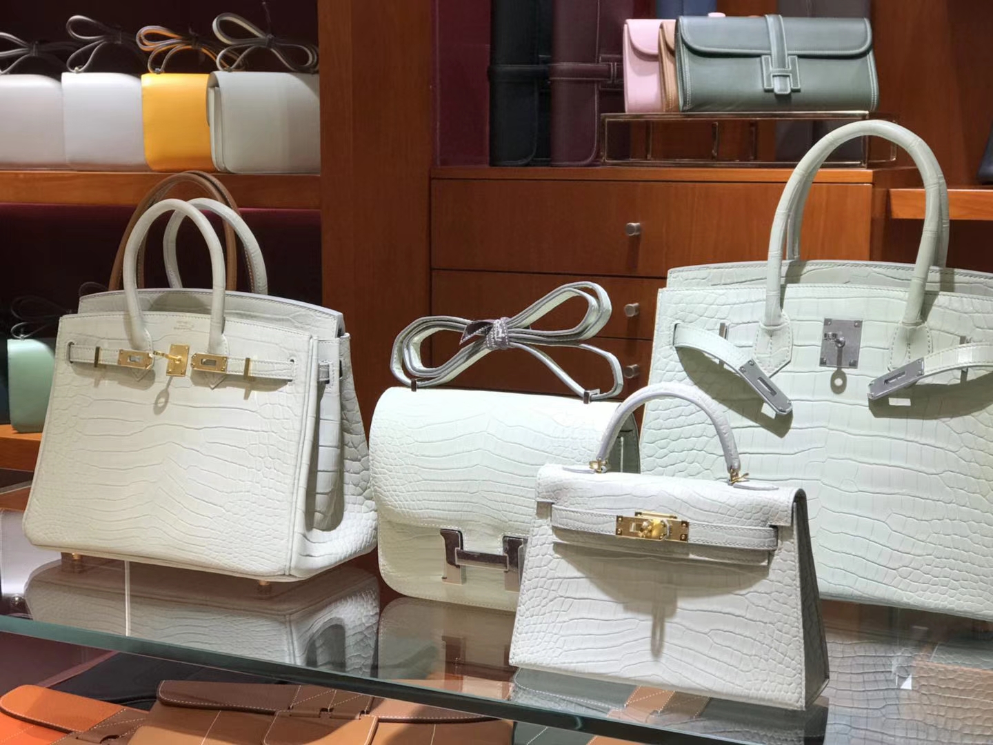 HERMES 爱马仕 奶昔白系列 凯莉包 Kelly  铂金包 Birkin MiniKelly 2 空姐包 Constance