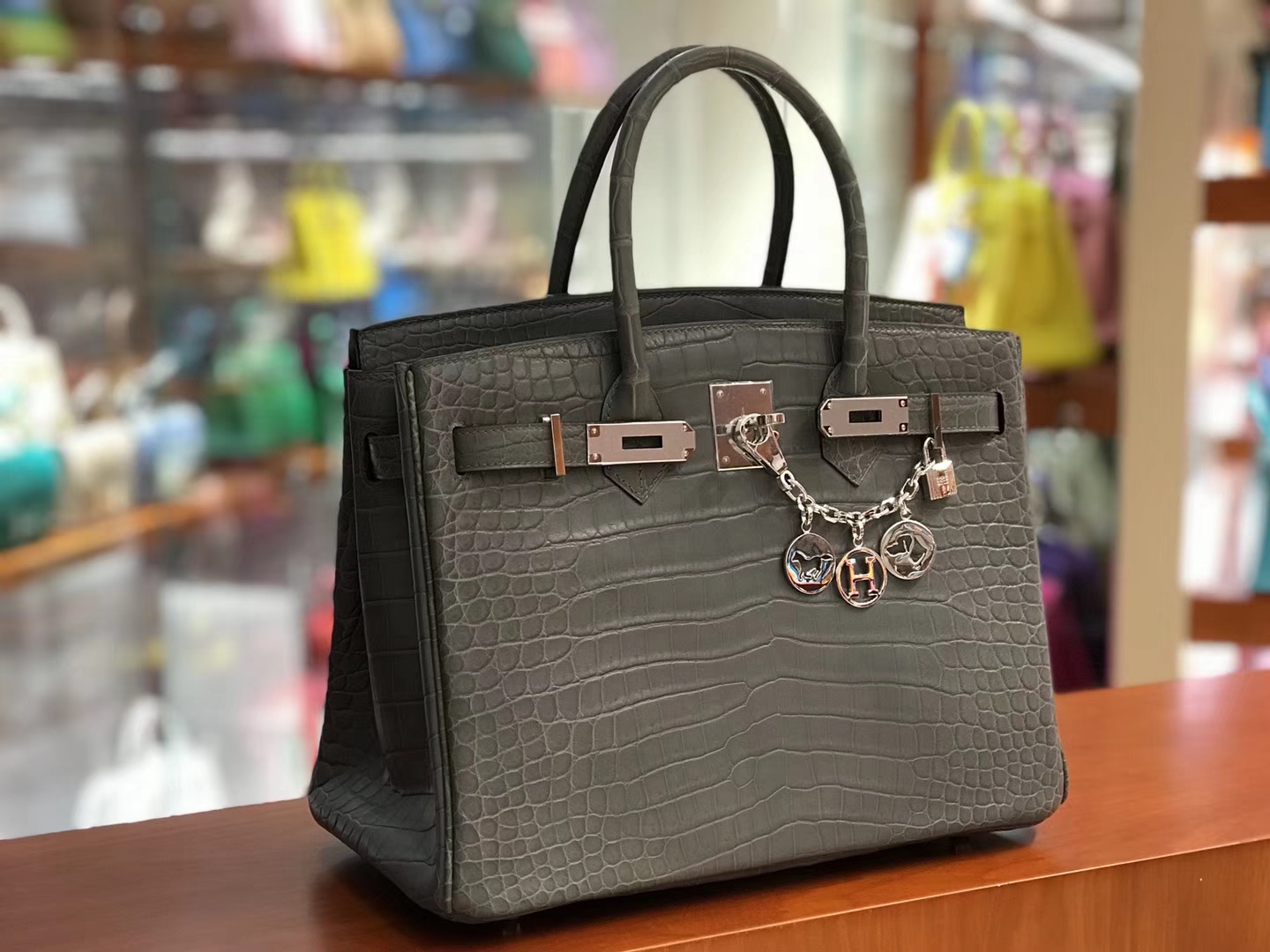 HERMES 爱马仕 Birkin 30CM cc88 石墨黑 石墨灰 黑灰色 graphite 配全套专柜原版包装