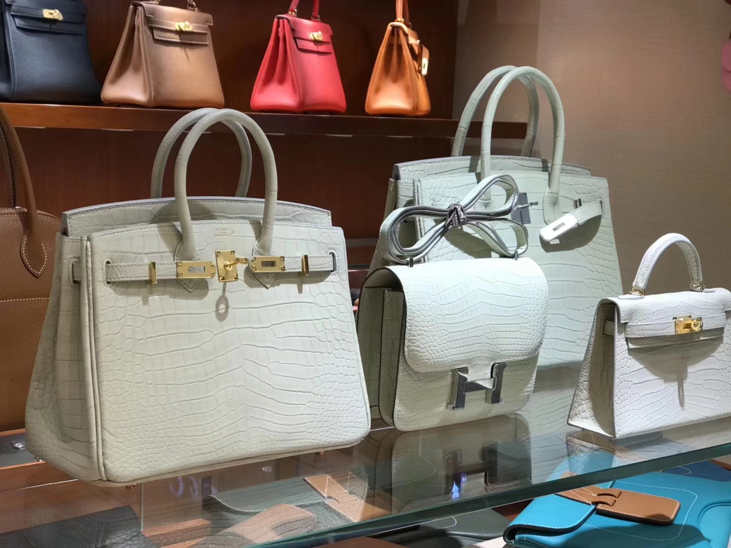 HERMES 爱马仕 奶昔白系列 凯莉包 Kelly  铂金包 Birkin MiniKelly 2 空姐包 Constance
