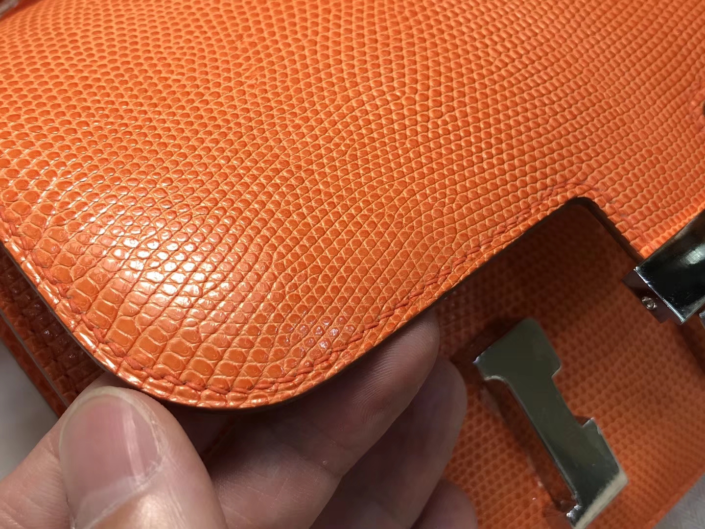 Hermes 爱马仕 空姐包 Constance 蜥蜴皮 CK93 经典橙色 Orange  定制15-20天发货 配全套专柜原版包装