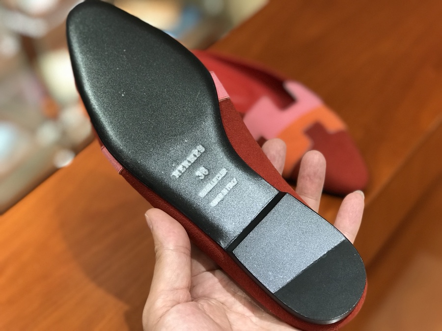 秋冬新款麂皮 Chamois Leather 拼色款 女士平底鞋  中国红