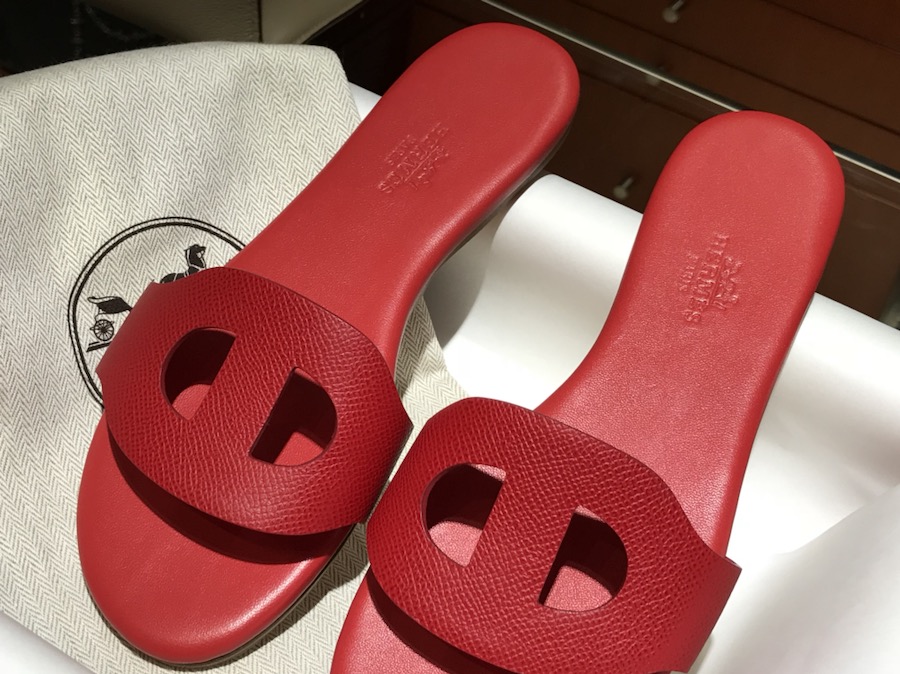 猪鼻子拖鞋  高端订制  独家品质 国旗红 35~41