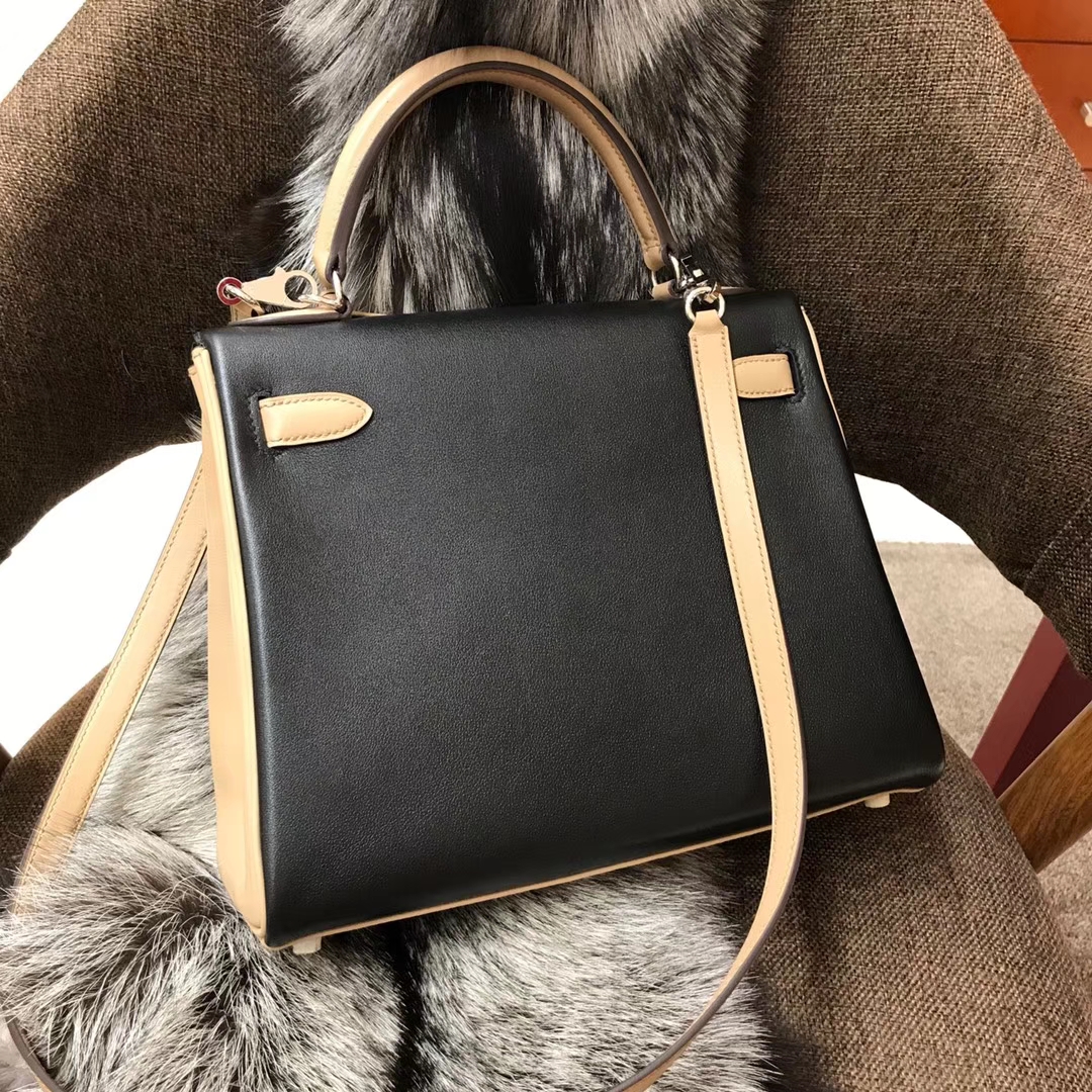 HERMES 爱马仕 Kelly走秀款 swift三色配 28cm