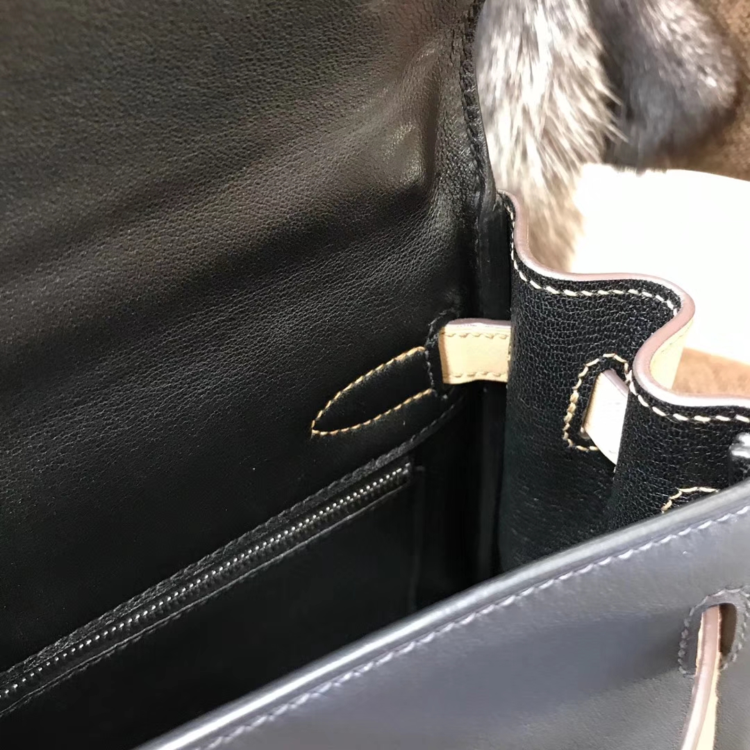 HERMES 爱马仕 Kelly走秀款 swift三色配 28cm