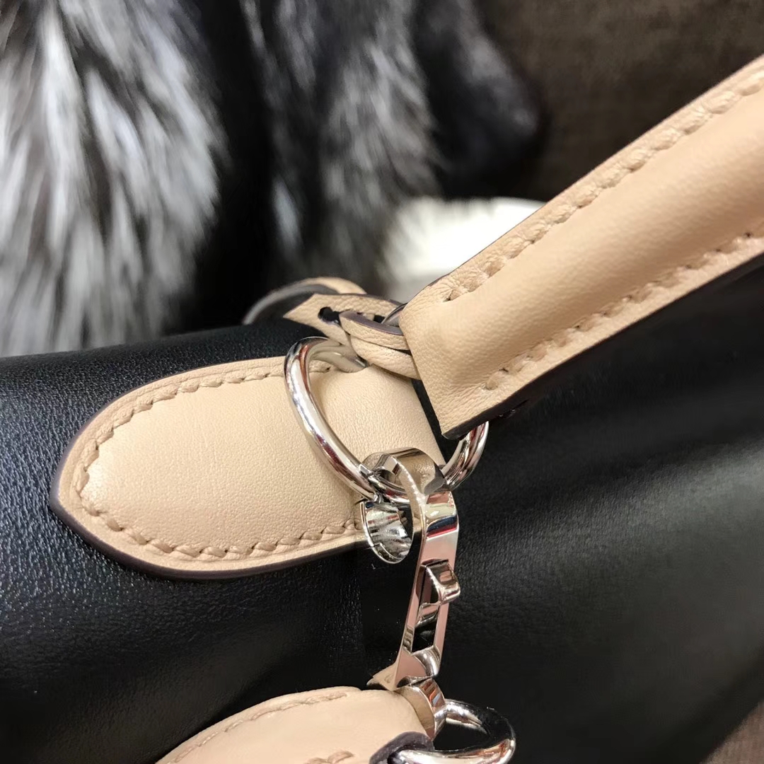 HERMES 爱马仕 Kelly走秀款 swift三色配 28cm