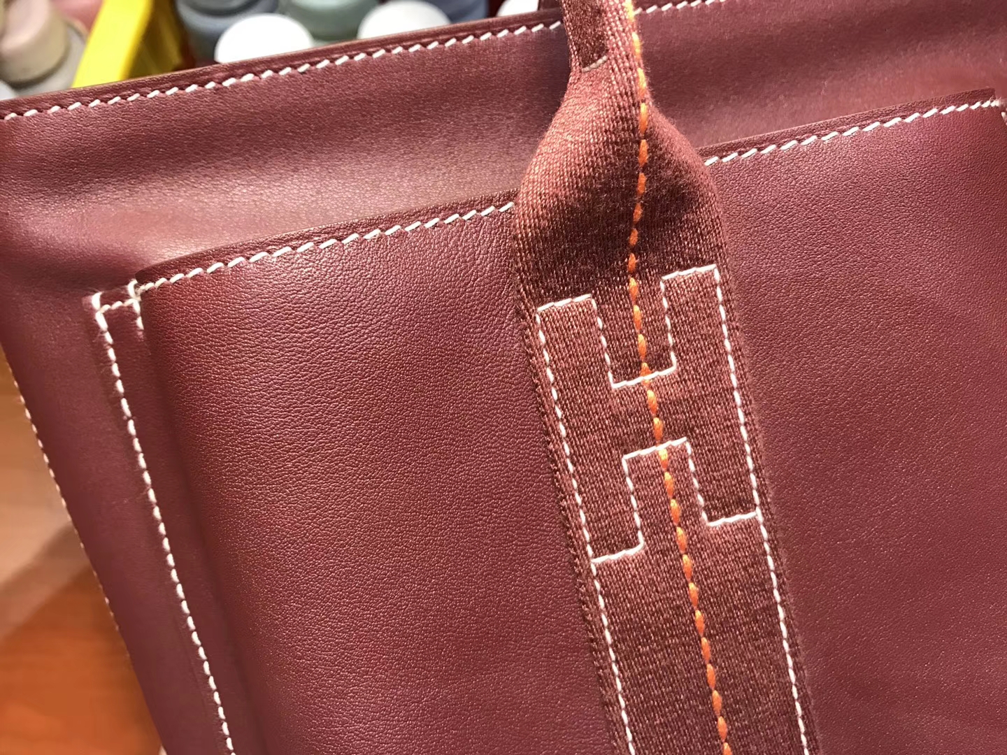 HERMES 爱马仕 大篷车经典款 酒红色 配全套专柜原版包装
