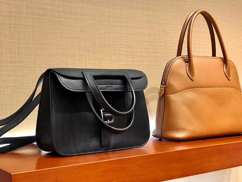 HERMES 爱马仕 Halzan swift 黑色 21cm 配全套专柜原版包装