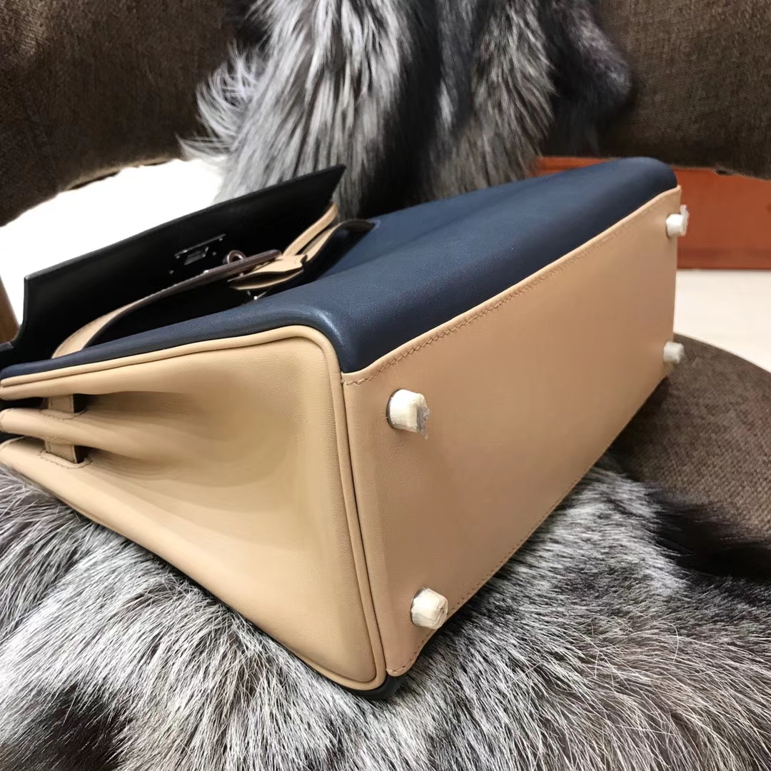 HERMES 爱马仕 Kelly走秀款 swift三色配 28cm