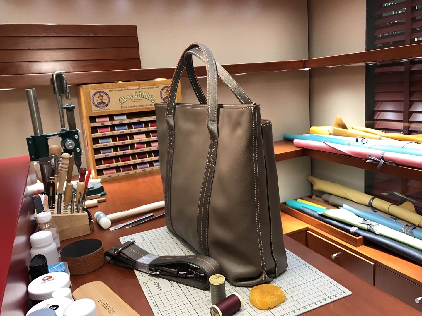 HERMES 爱马仕 大篷车经典款 大象灰 银扣 配全套专柜原版包装