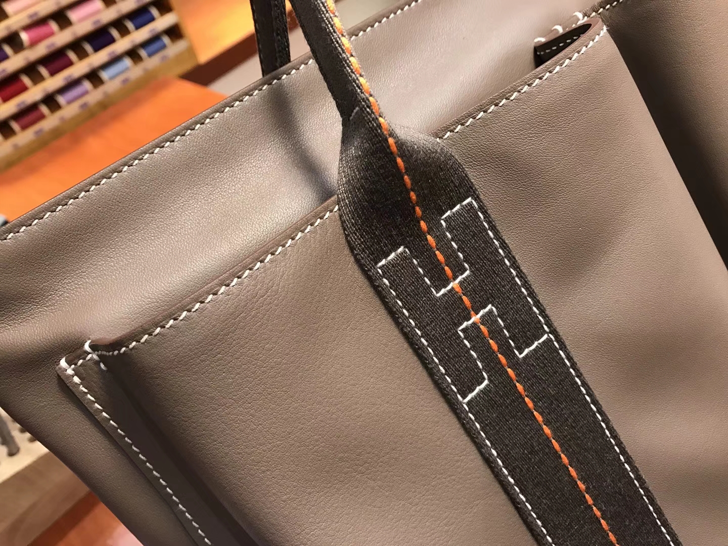 HERMES 爱马仕 大篷车经典款 大象灰 银扣 配全套专柜原版包装