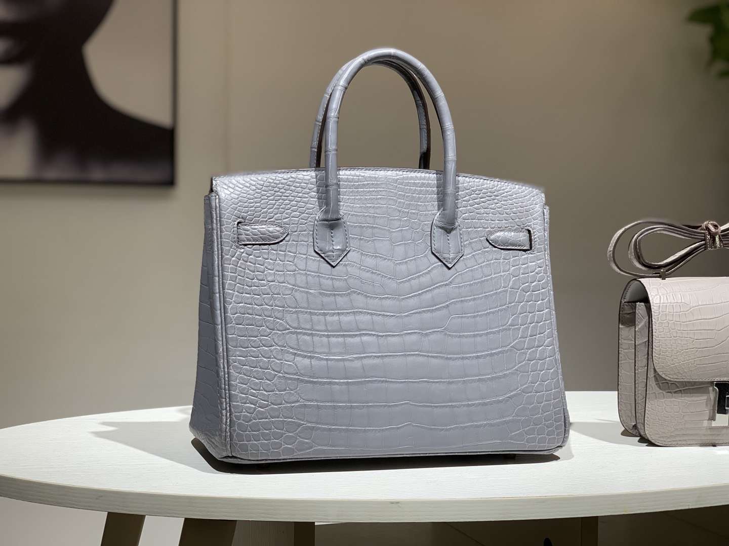 HERMES 爱马仕 Brikin 30cm Kelly 25cm 鳄鱼皮 沥青灰 现货