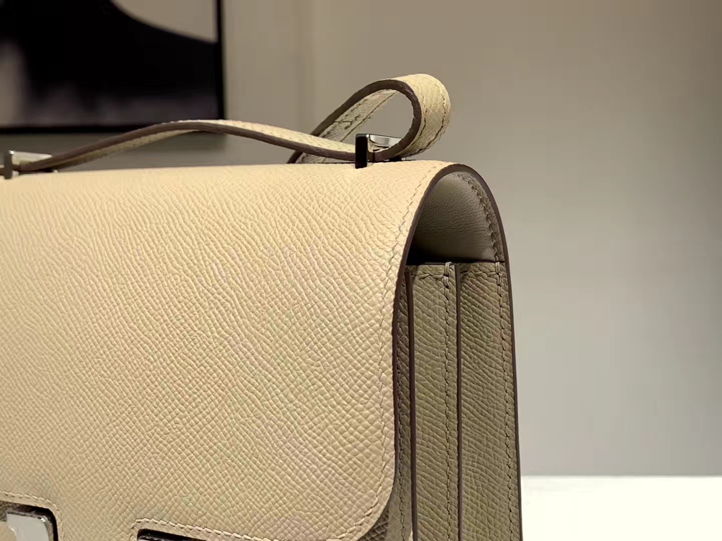 HERMES 爱马仕 空姐包 Constance 18cm 24cm Epsom 风衣灰