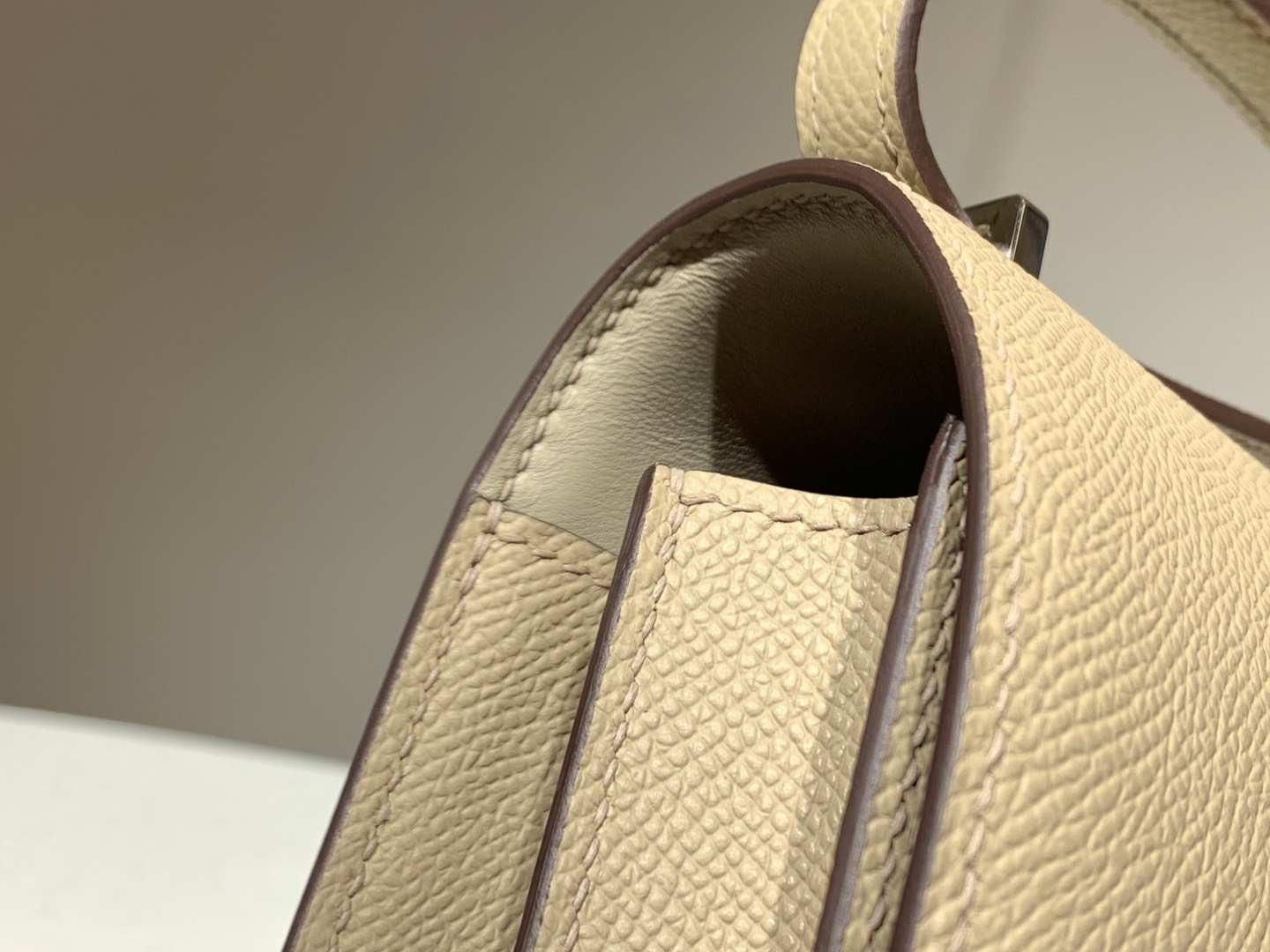 HERMES 爱马仕 空姐包 Constance 18cm 24cm Epsom 风衣灰