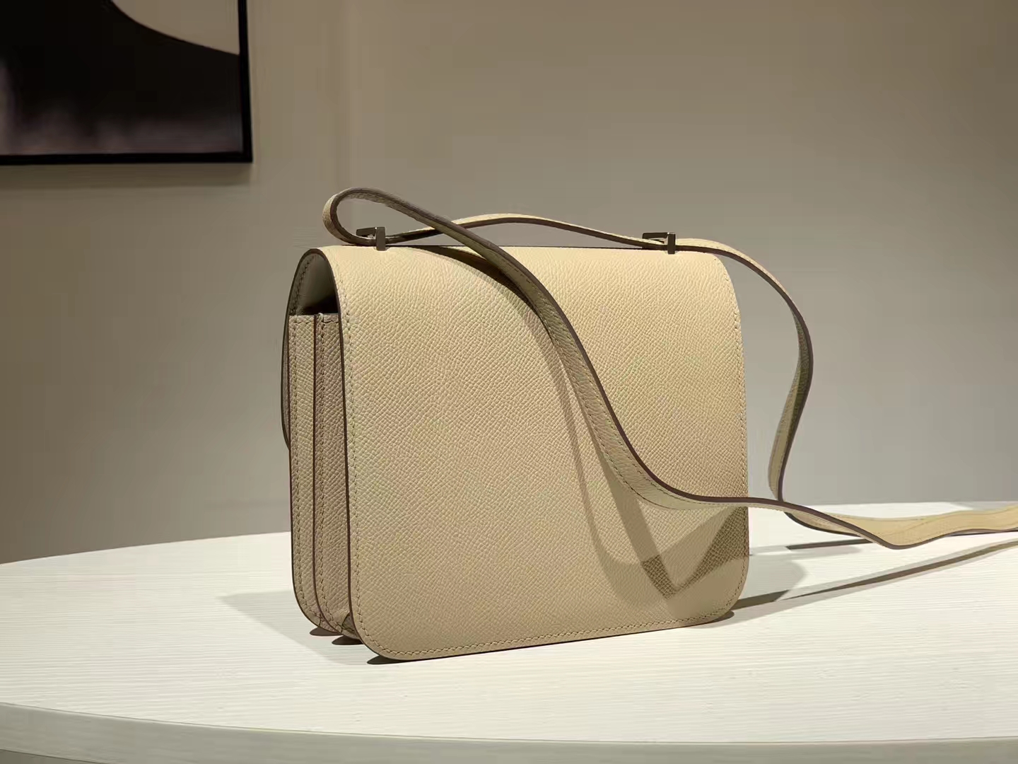 HERMES 爱马仕 空姐包 Constance 18cm 24cm Epsom 风衣灰
