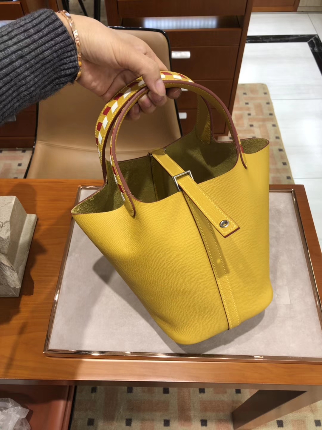 HERMES 爱马仕 菜篮子 Picotin 纯手工 Epsom皮