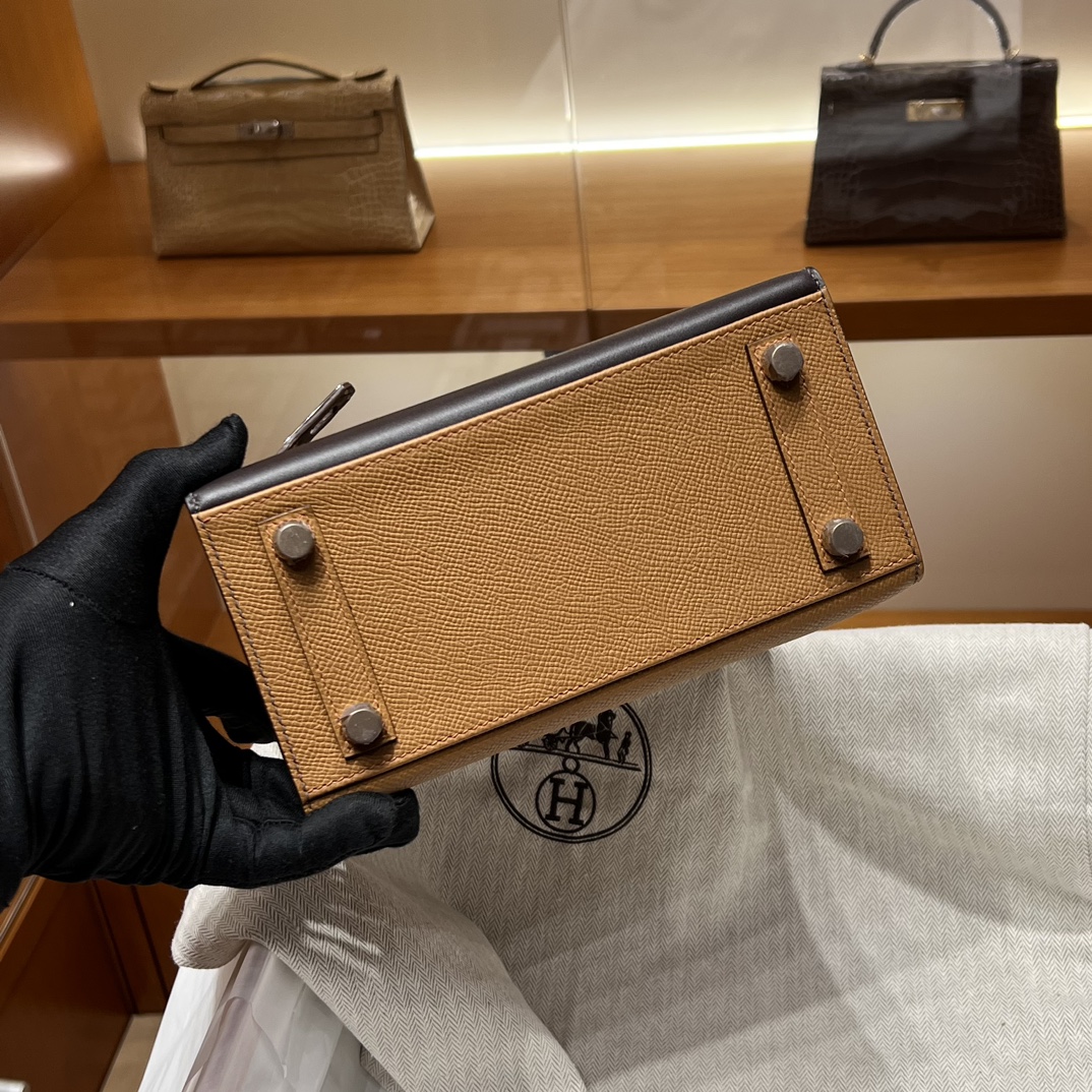 HERMES 爱马仕  Birkin 小房子 CK37 金棕色 Alligator 美洲鳄 进口蜜蜡线 全手工制作