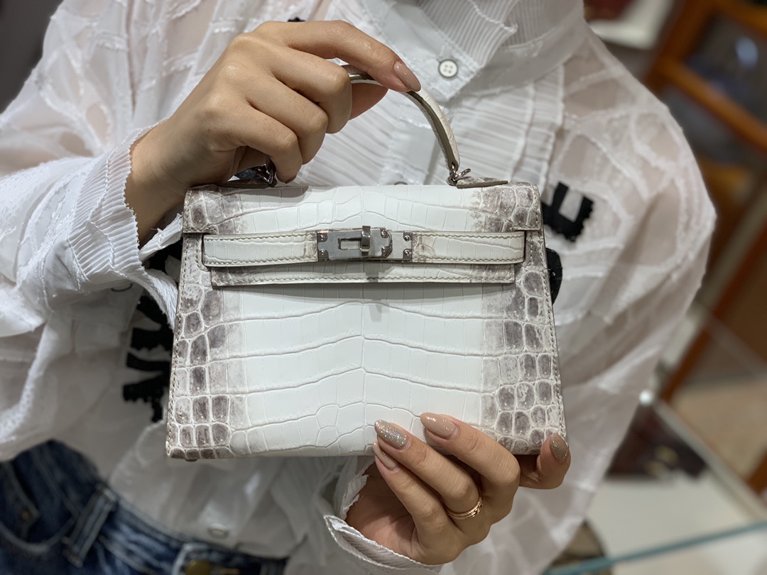 HERMES 爱马仕女包 迷你凯莉 MiniKelly二代 19cm 喜马拉雅 现货