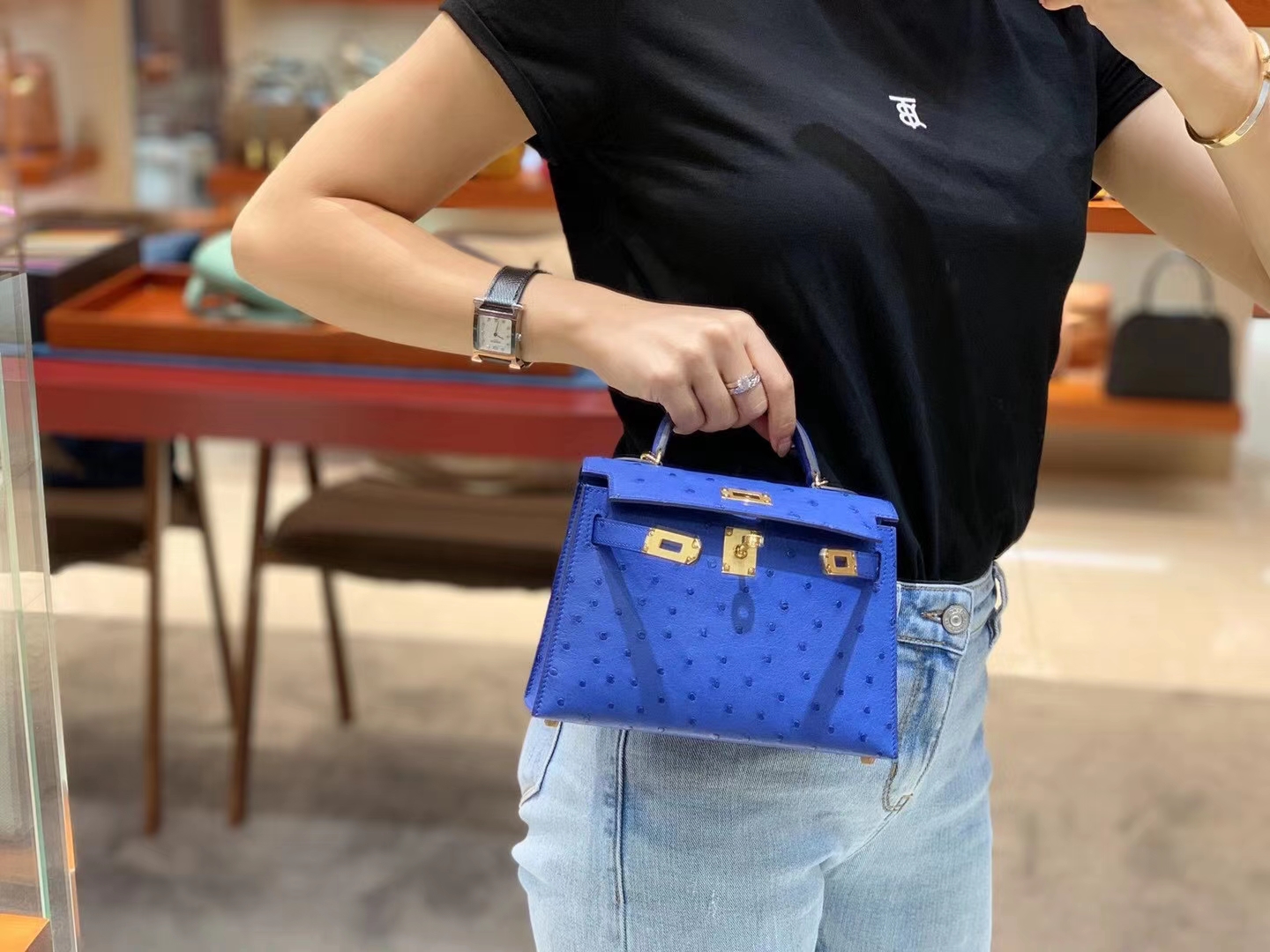 爱马仕包包官网 HERMES 爱马仕 Kelly Mini 20 二代小凯利南非KK级鸵鸟皮