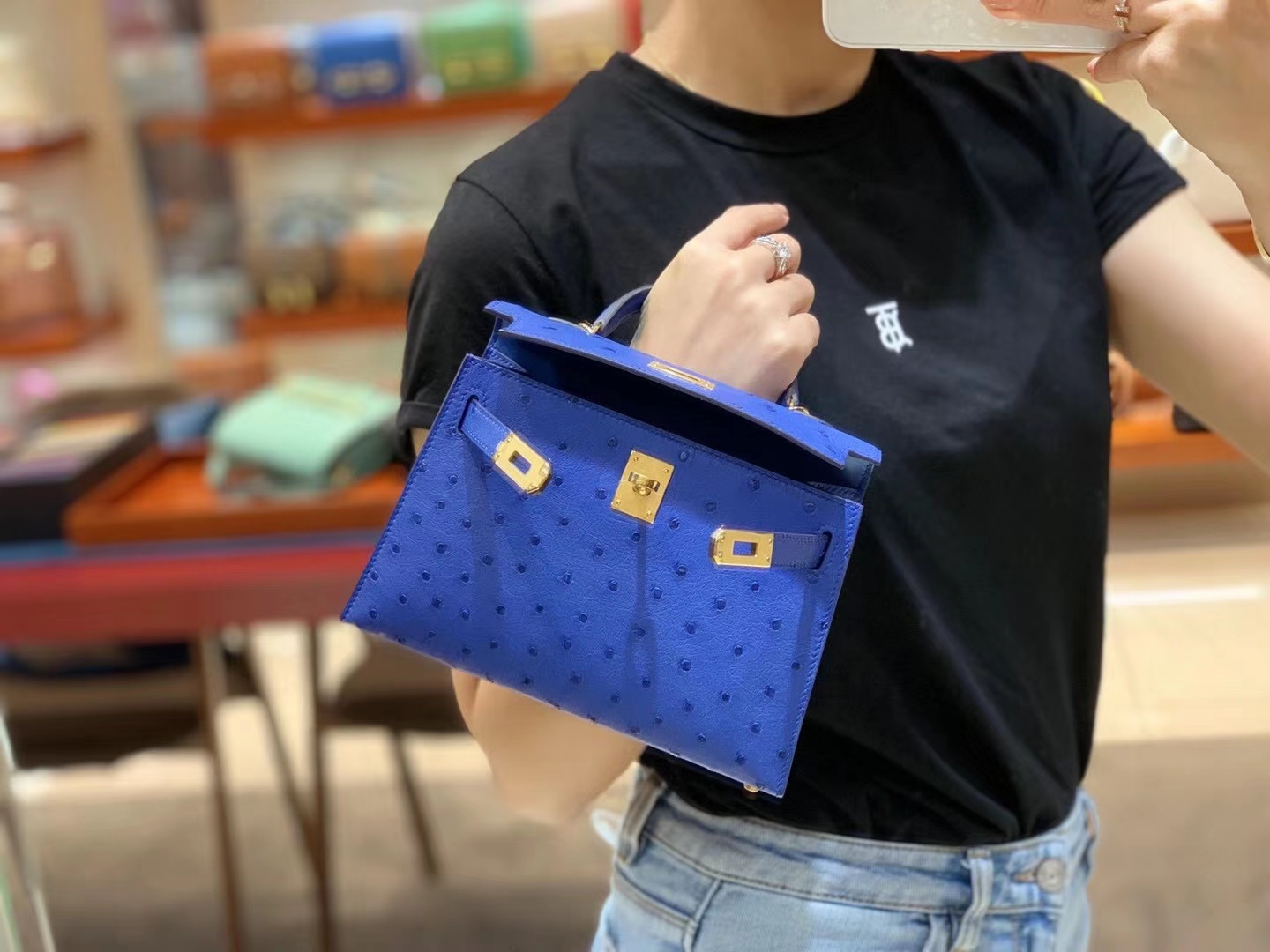 爱马仕包包官网 HERMES 爱马仕 Kelly Mini 20 二代小凯利南非KK级鸵鸟皮