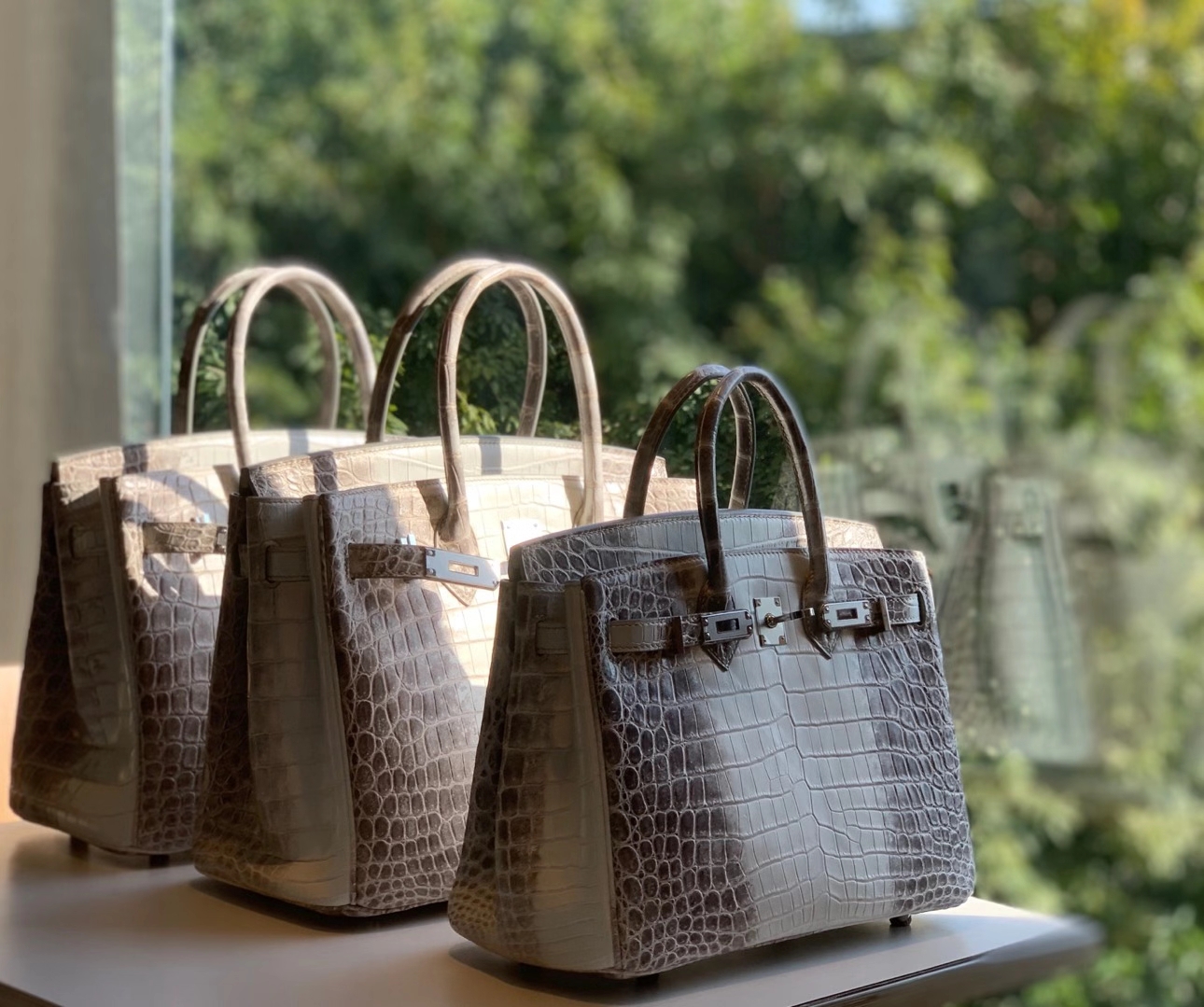 HERMES 爱马仕 铂金包 Birkin 爱马仕官网现货 Bk 25高光鳄鱼皮 喜马拉雅-铂金女王 HERMES 爱马仕 铂金包 Birkin 爱马仕官网现货 Bk 25高光鳄鱼皮 喜马拉雅