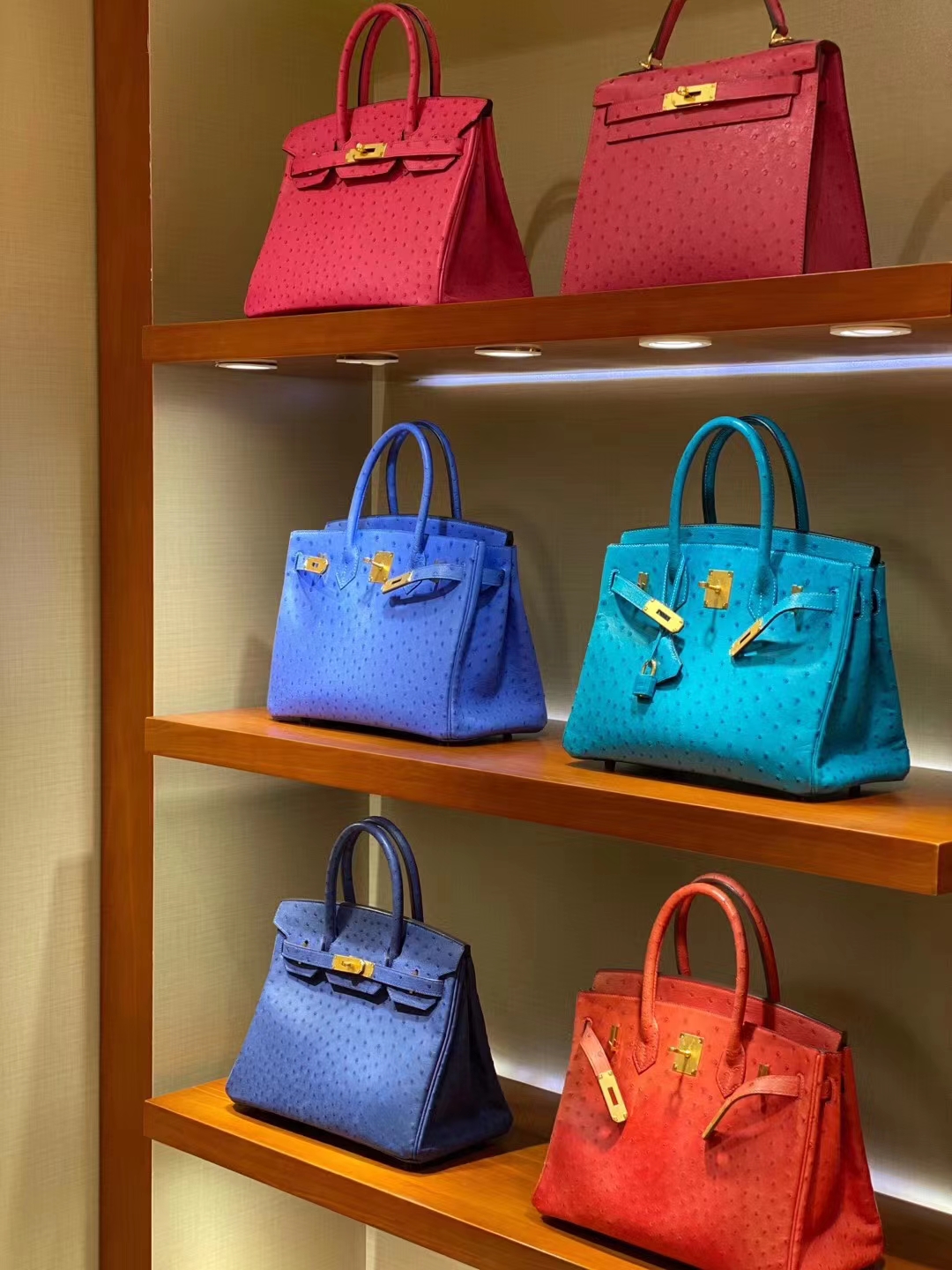 HERMES 爱马仕 铂金包 Birkin 金扣银扣 鸵鸟皮 现货接单 可接受定制-铂金女王 HERMES 爱马仕 铂金包 Birkin 金扣银扣 鸵鸟皮 现货接单 可接受定制