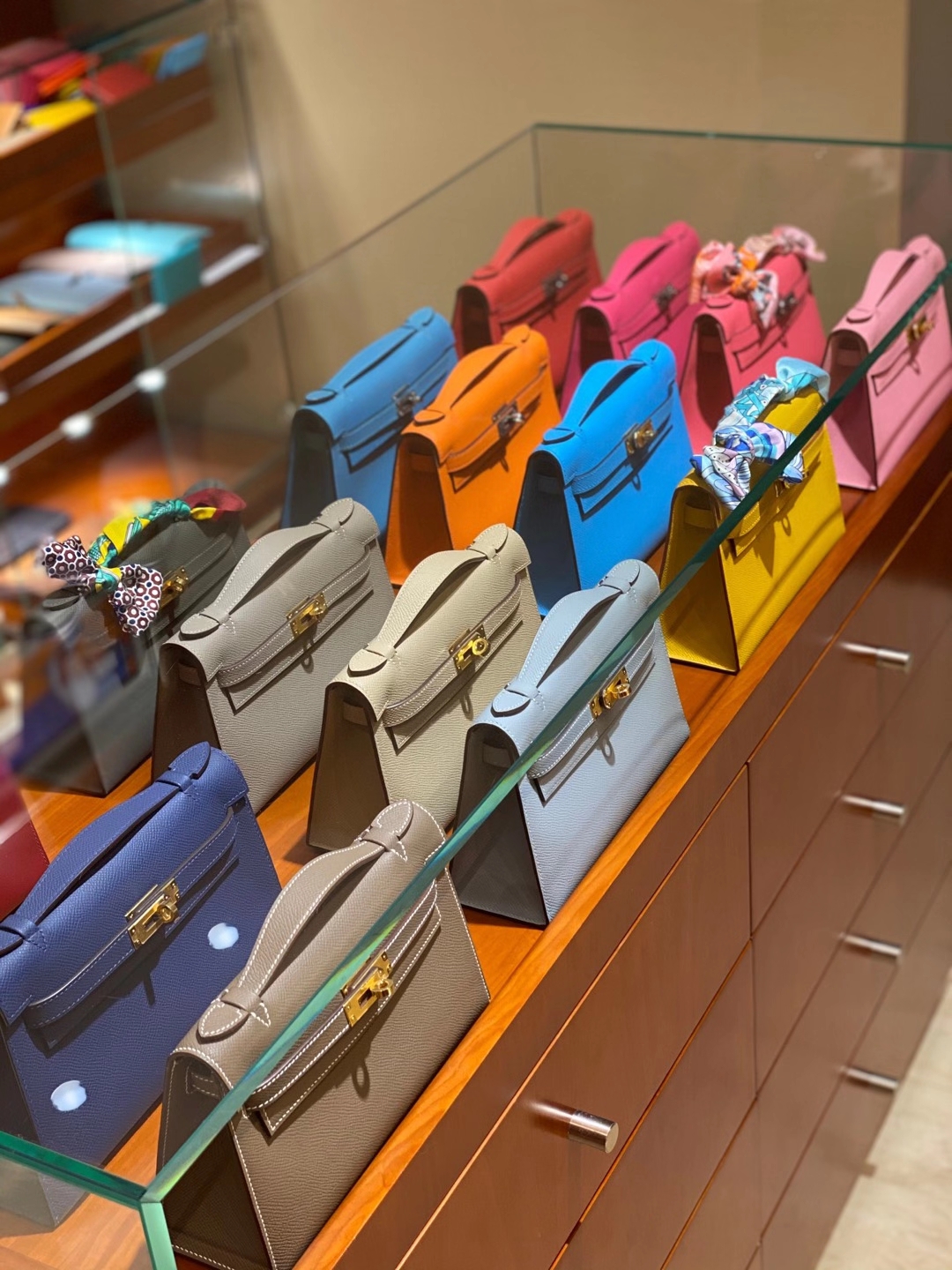 HERMES 爱马仕 Kelly Pochette 一代 掌纹 EPSOM 金扣 银扣 可接受定制