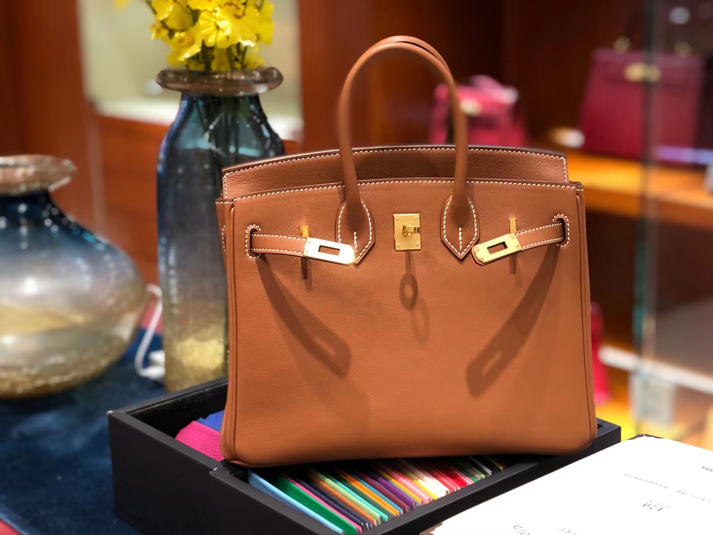 爱马仕 HERMES Birkin 25 swift皮 金棕色 金扣 现货-铂金女王 爱马仕 HERMES Birkin 25 swift皮 金棕色 金扣 现货