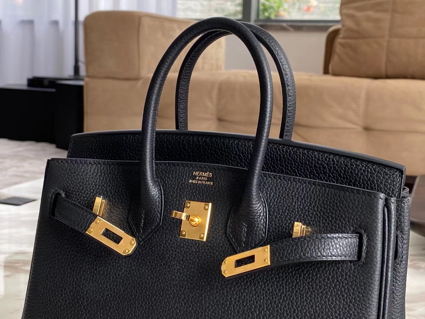HERMES 爱马仕 铂金25 Birkin 25cm TOGO 金扣