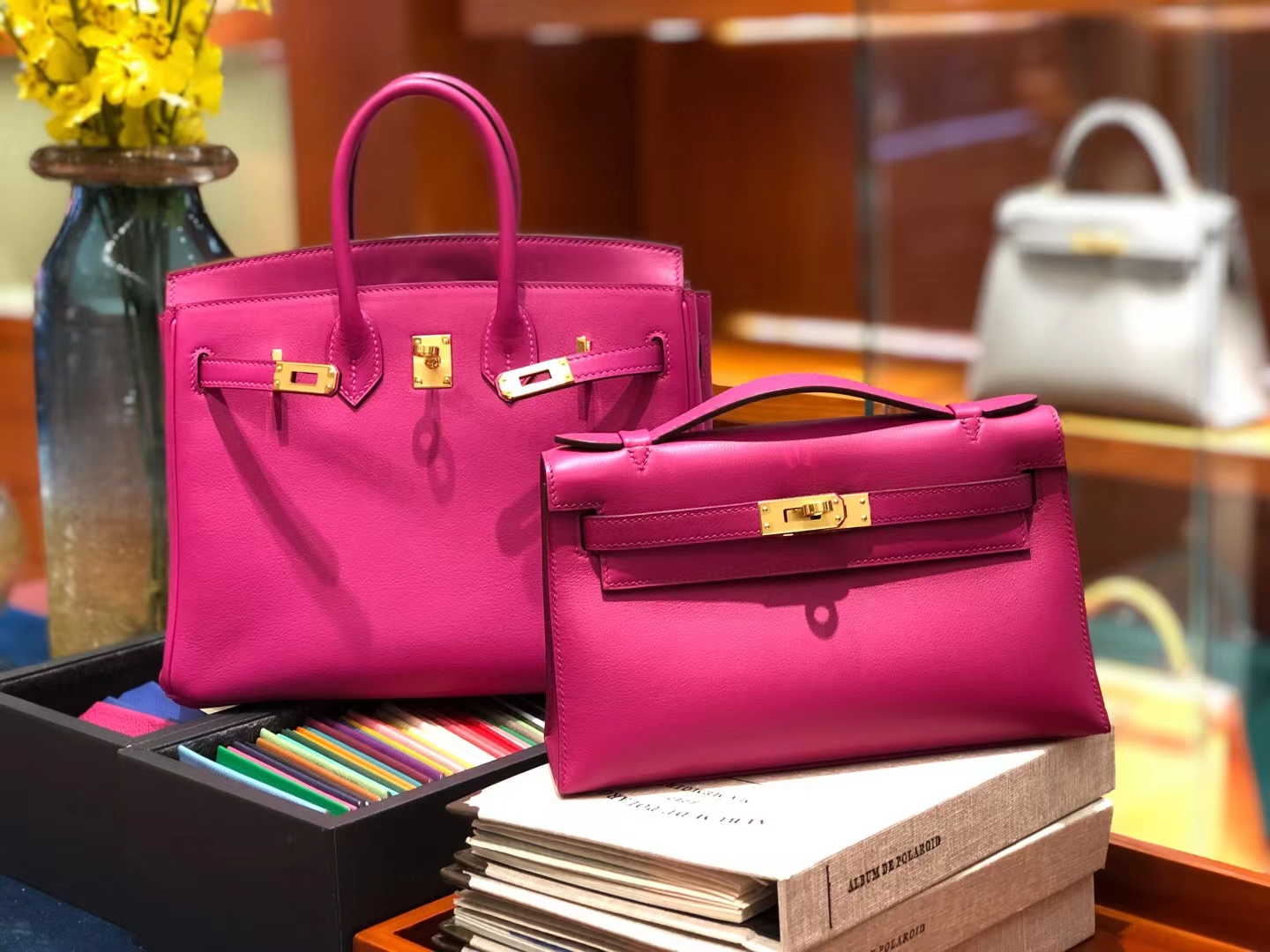 爱马仕 HERMES Birkin 25 swift皮 玫瑰紫 金扣 现货