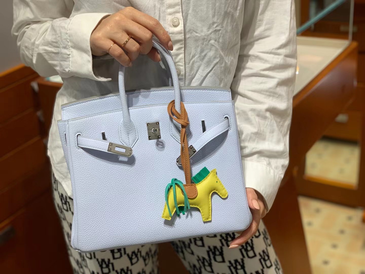HERMES 爱马仕官网推荐 Birkin 铂金包 微风蓝 银扣 TC-铂金女王 HERMES 爱马仕官网推荐 Birkin 铂金包 微风蓝 银扣 TC