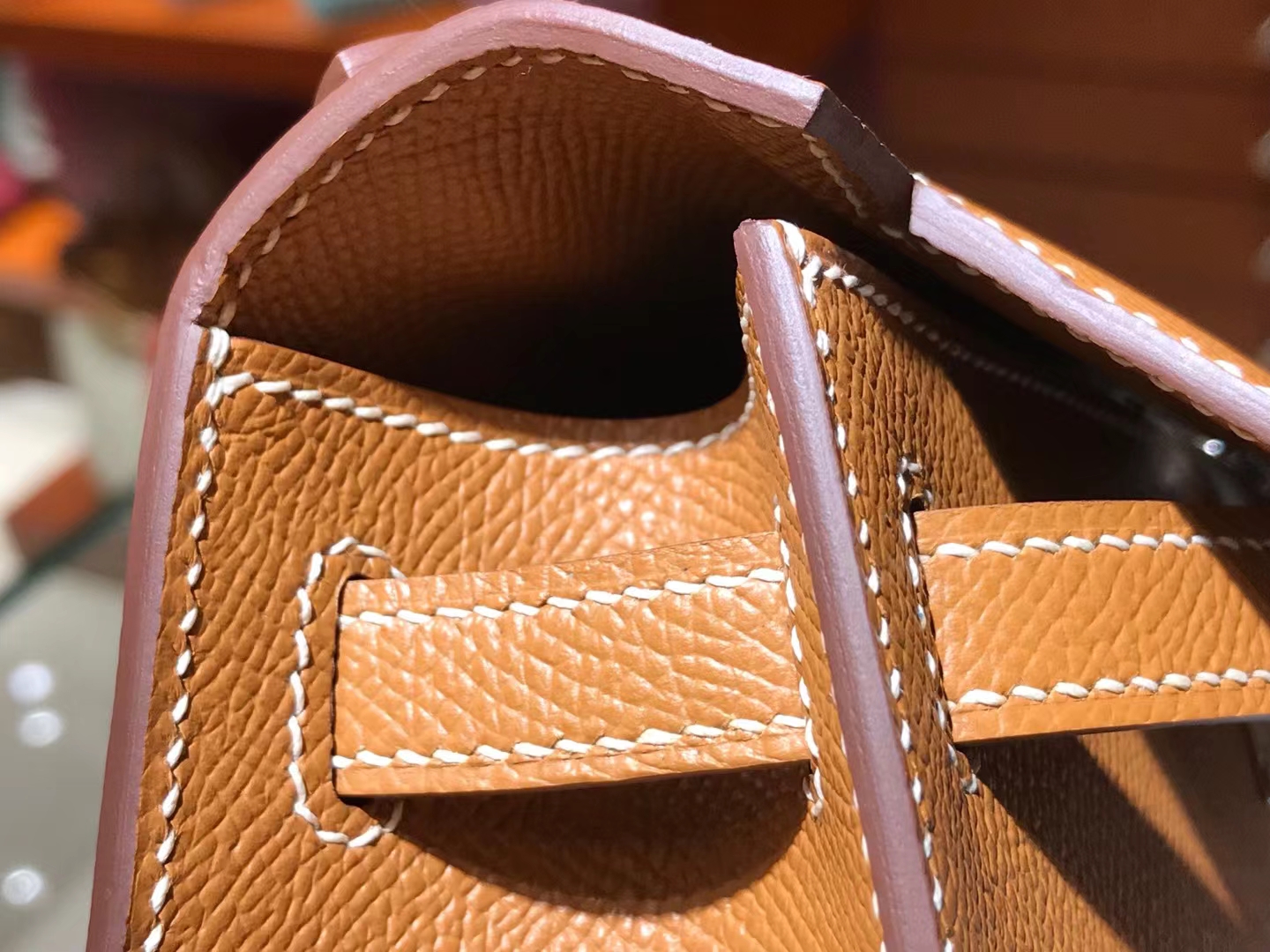 爱马仕 HERMES Mini Kelly 一代  金棕 Epsom 配全套专柜原包装