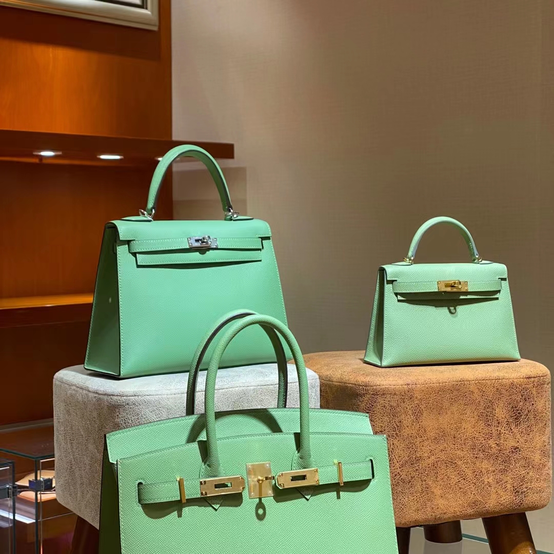 HERMES官网 香港爱马仕 凯莉Kelly 25 Mini Kelly Birkin 牛油果绿