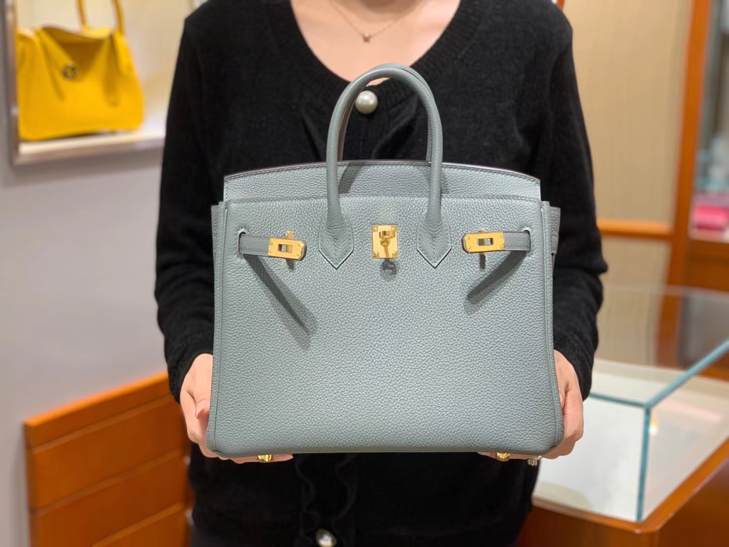 HERMES 爱马仕官网推荐 Birkin 铂金包 海鸥灰 金扣 TC