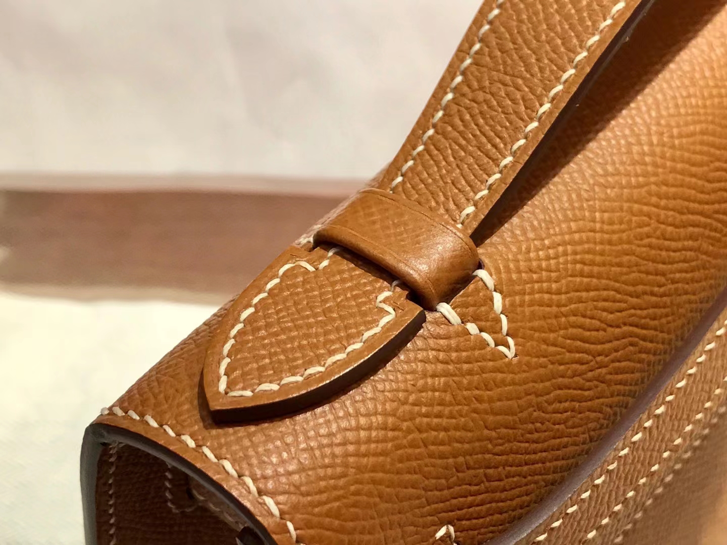 爱马仕 HERMES Mini Kelly 一代  金棕 Epsom 配全套专柜原包装