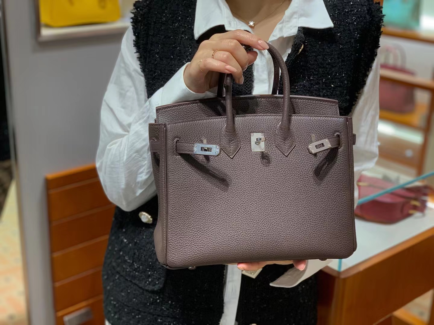HERMES 爱马仕官网推荐 Birkin 铂金包 鼹鼠灰 银扣 TC-铂金女王 HERMES 爱马仕官网推荐 Birkin 铂金包 鼹鼠灰 银扣 TC