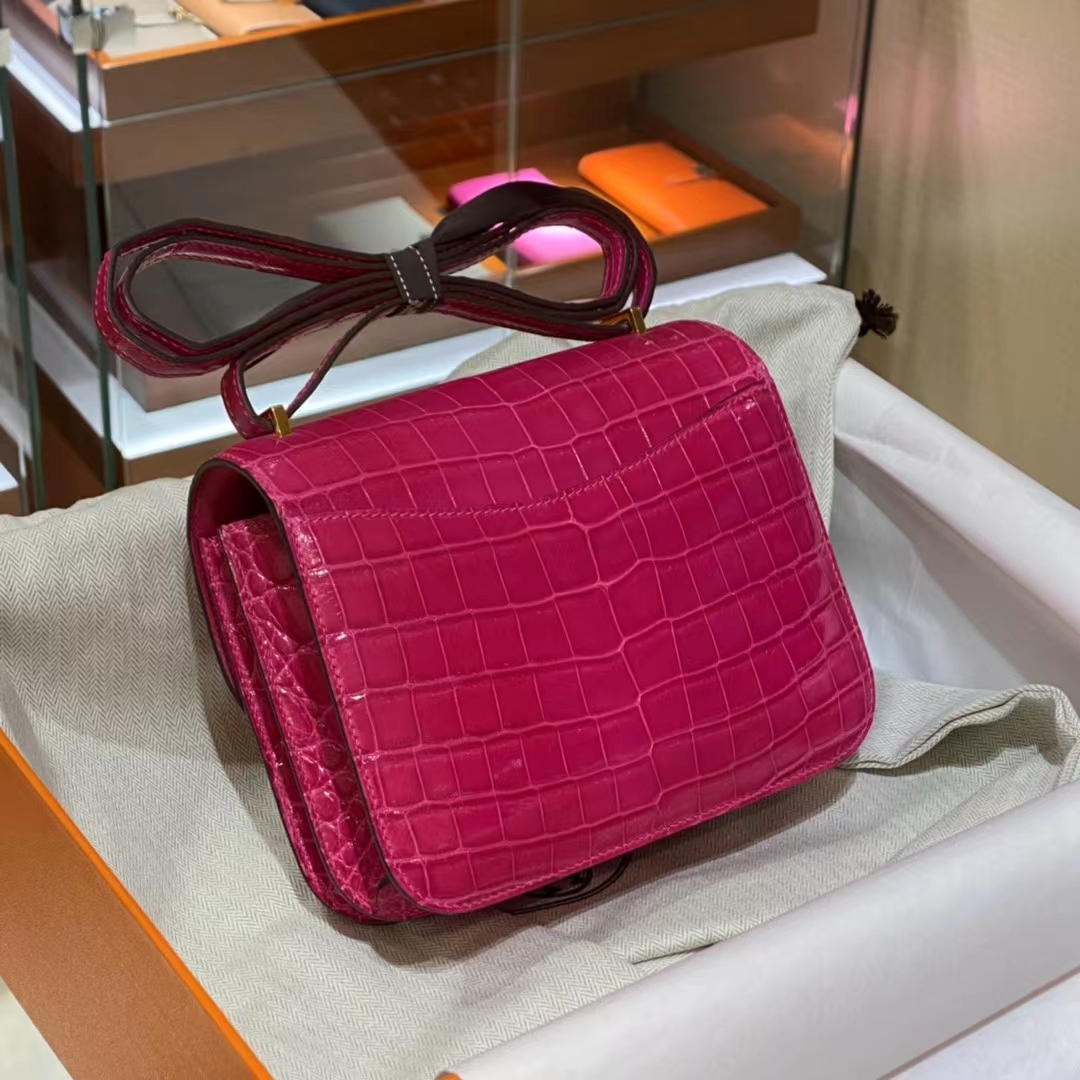 HERMES 香港代工厂 空姐包 Constance 鳄鱼肚皮 全套包装 天方夜谭紫-铂金女王 HERMES 香港代工厂 空姐包 Constance 鳄鱼肚皮 全套包装 天方夜谭紫