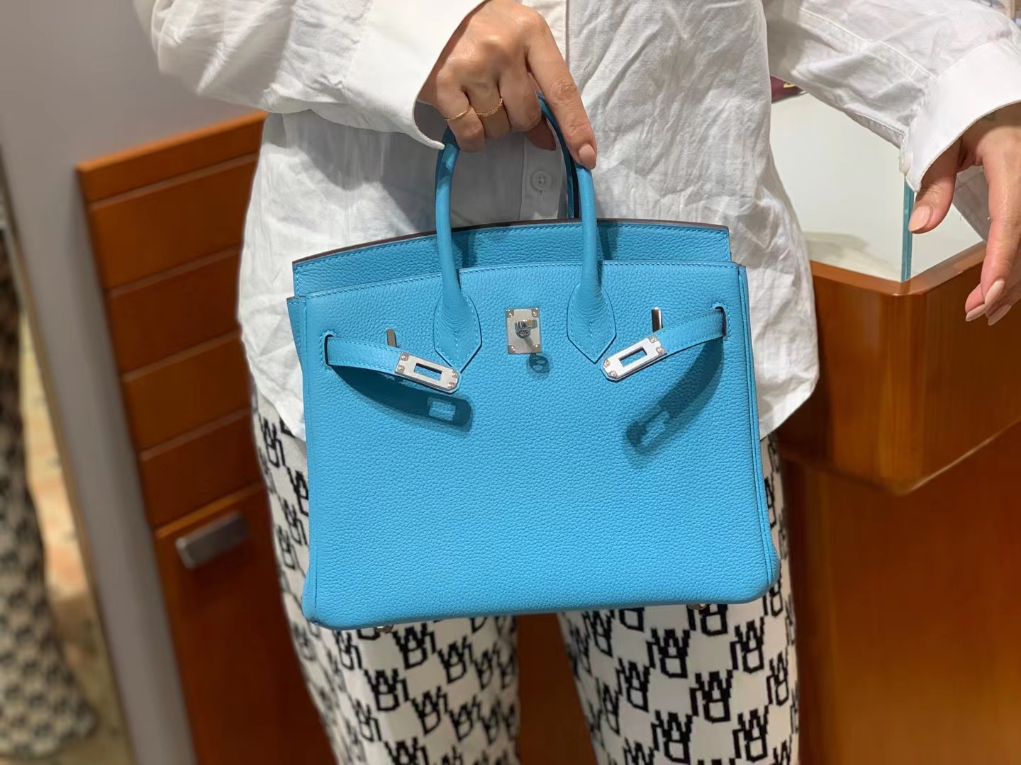 HERMES 爱马仕官网推荐 Birkin 铂金包 北方蓝 银扣 TC-铂金女王 HERMES 爱马仕官网推荐 Birkin 铂金包 北方蓝 银扣 TC