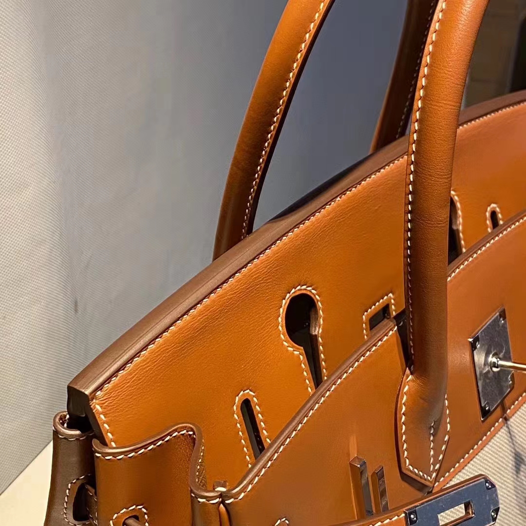 Birkin 25cm togo皮 配色  过年聚会最美选择 金棕色拼帆布