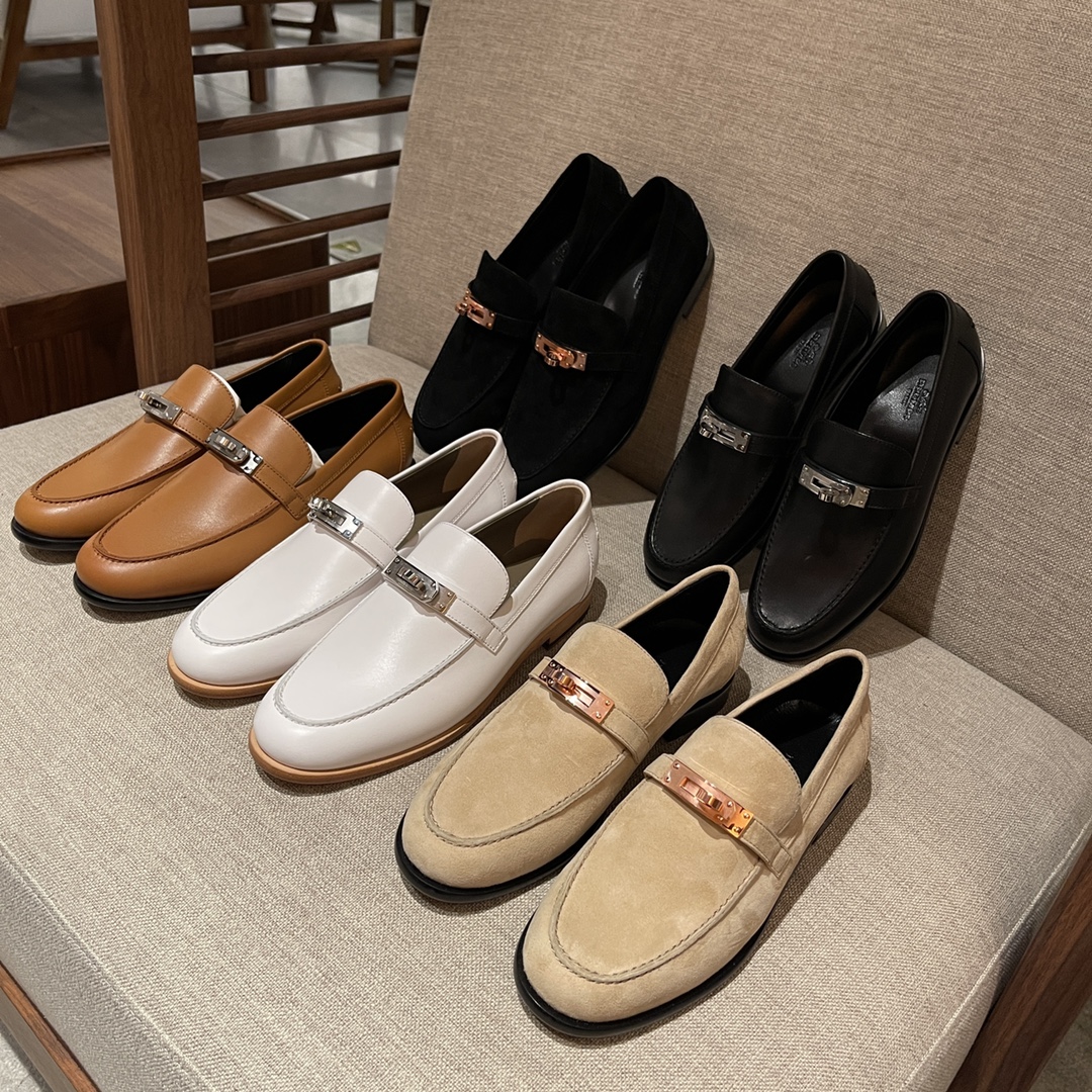 Hermes 爱马仕 乐福鞋 Kelly扣包头鞋-铂金女王 Hermes 爱马仕 乐福鞋 Kelly扣包头鞋
